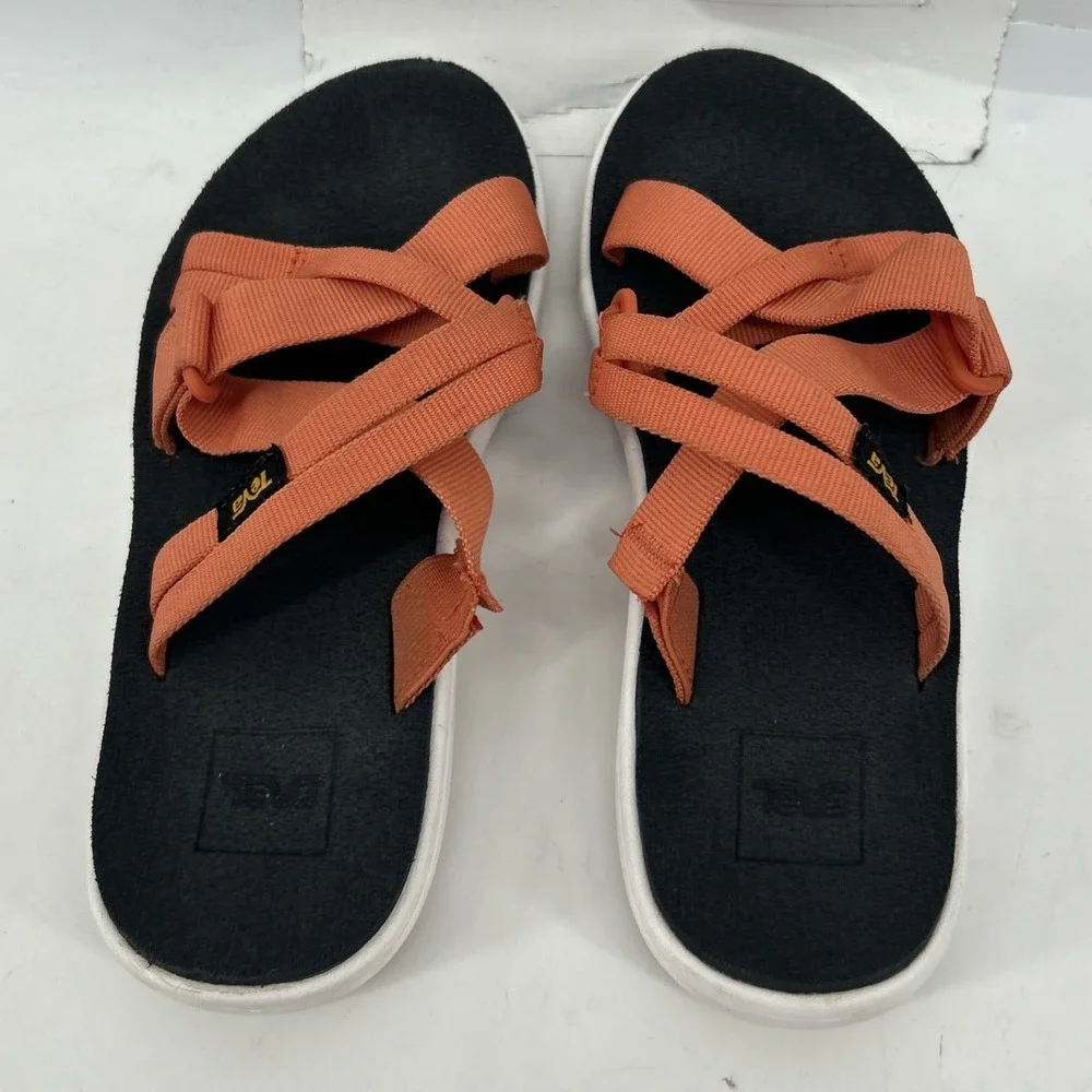 Teva Voya Sandal Slip On Flamingo Orange Women's Size 5